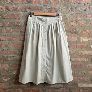 Vintage Cream Button-Down Skirt size 8 fits women’s medium